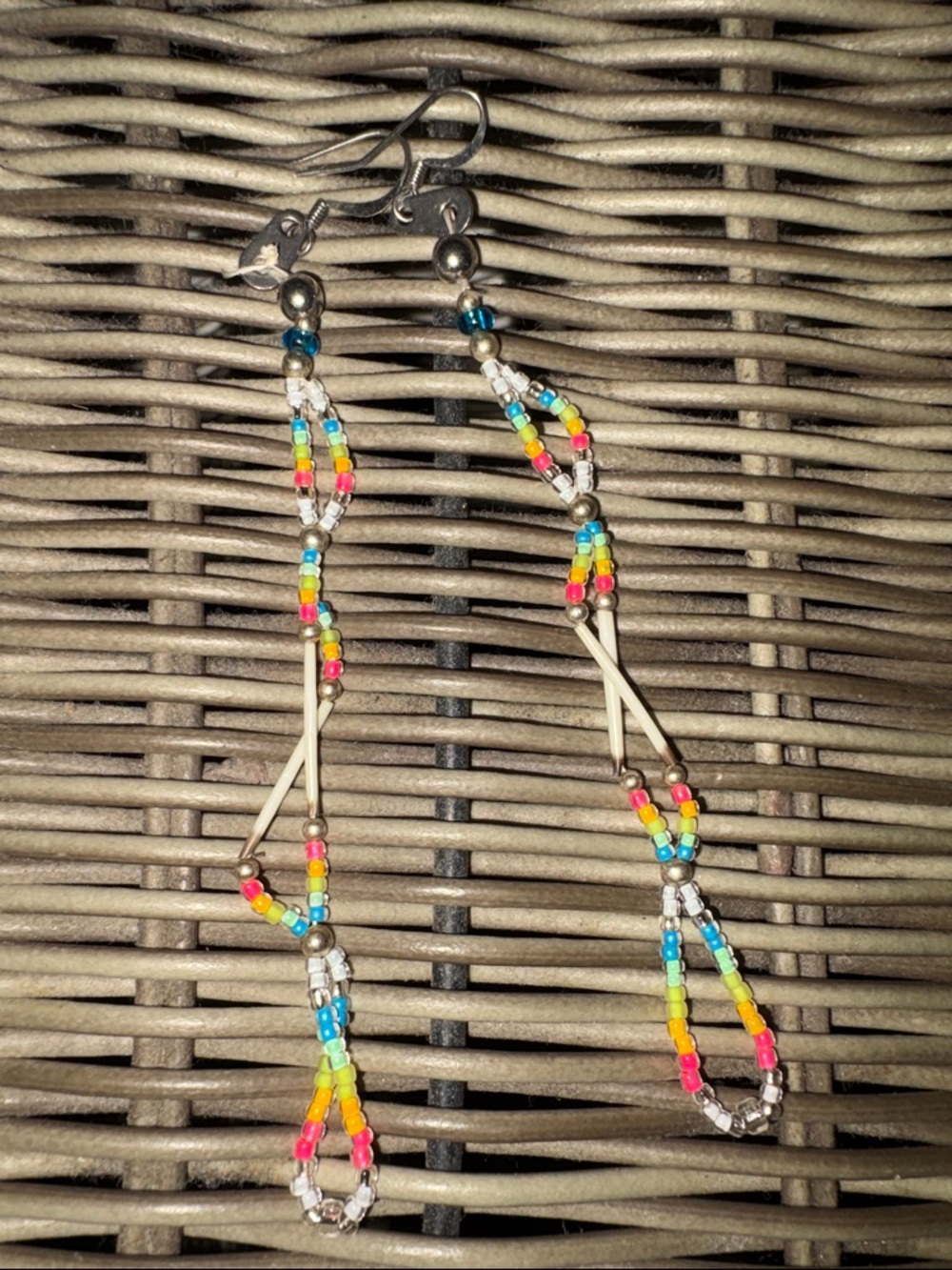 Colorful Seed Bead Drop Earrings - Multicolor